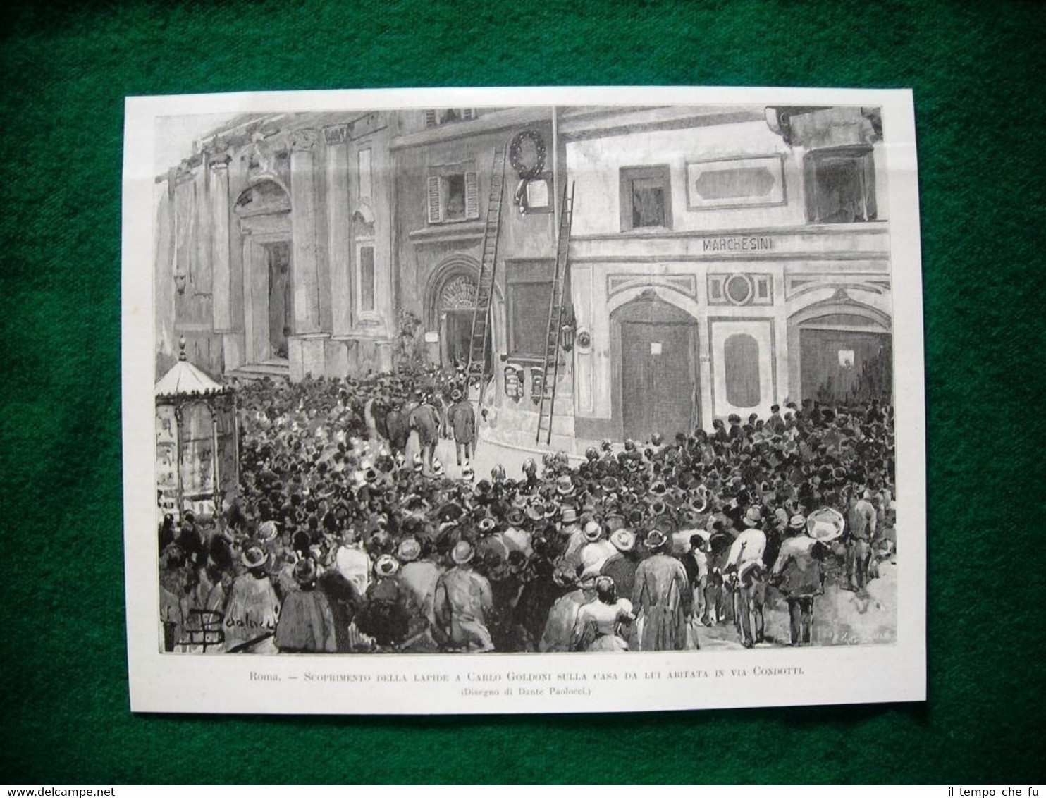 Roma nel 1895 - Scoprimento lapide a Carlo Goldoni sulla …