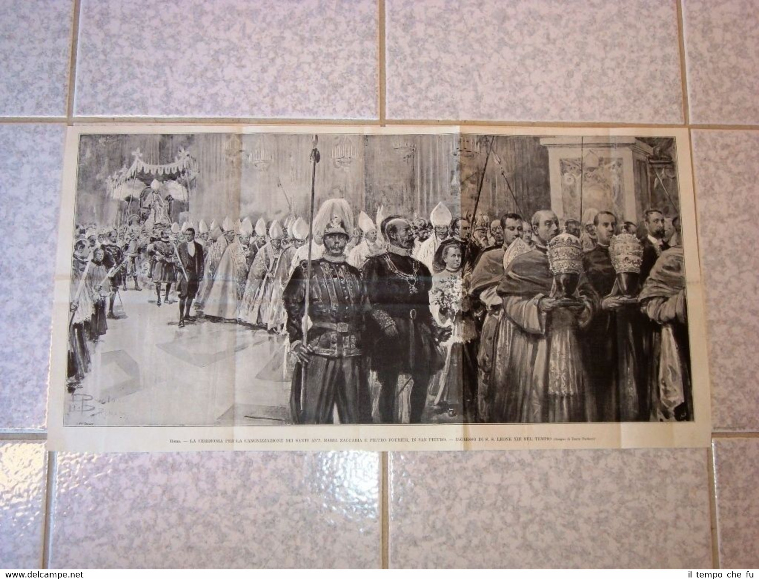 Roma nel 1897 Ingresso Papa Leone XIII canonizzazione Santi Zaccaria …