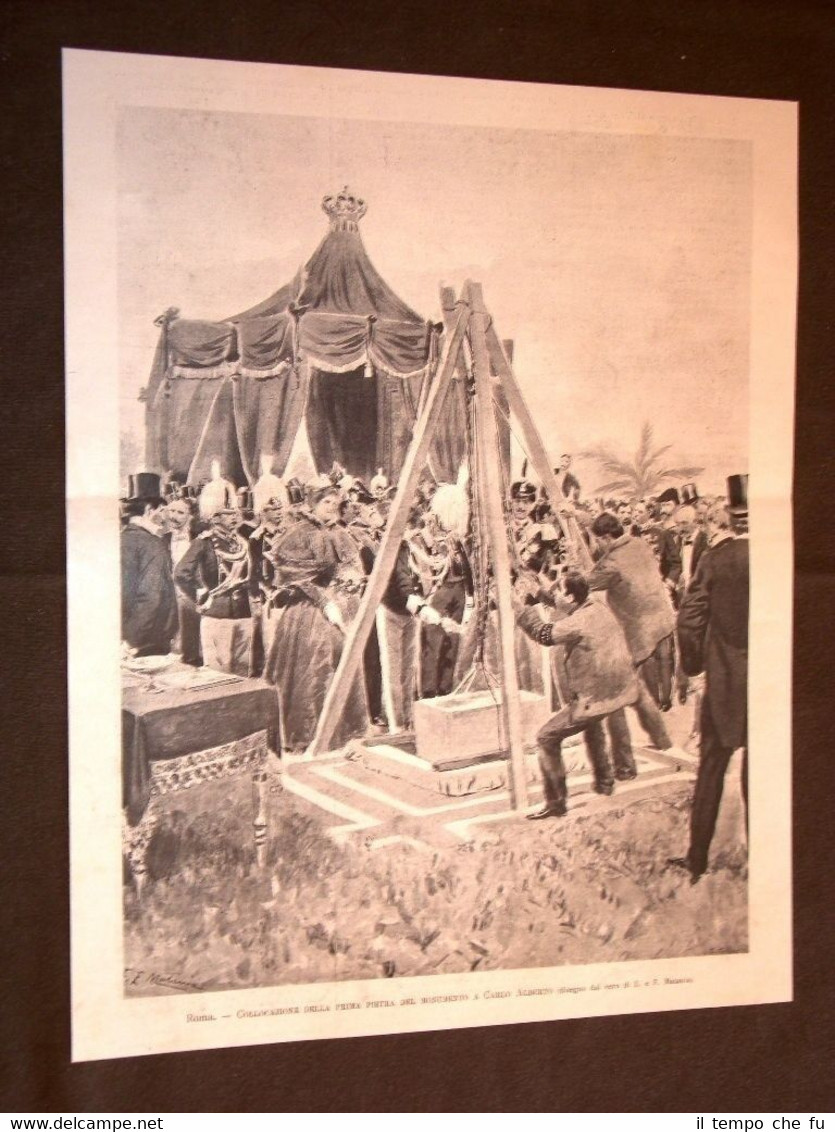Roma nel 1898 Collocazione della prima pietra del monumento a …