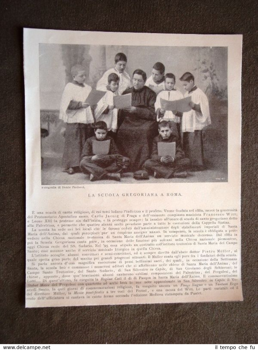 Roma nel 1901 Scuola gregoriana