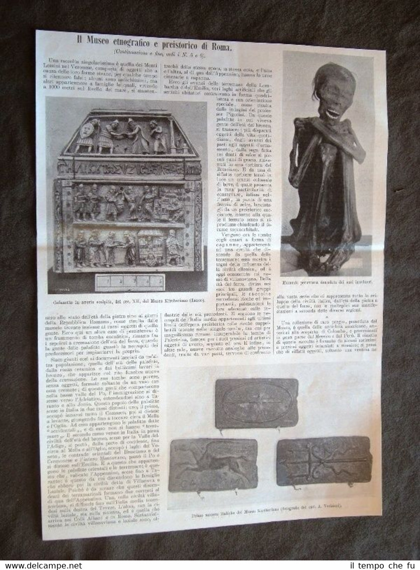 Roma nel 1903 Museo etnografico e preistorico