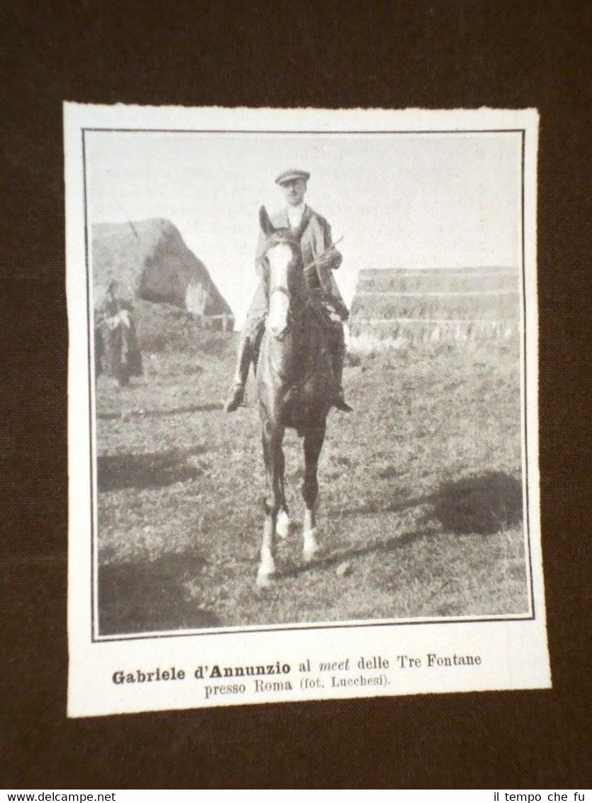 Roma nel 1908 Gabriele d'Annunzio al Meet delle Tre Fontane