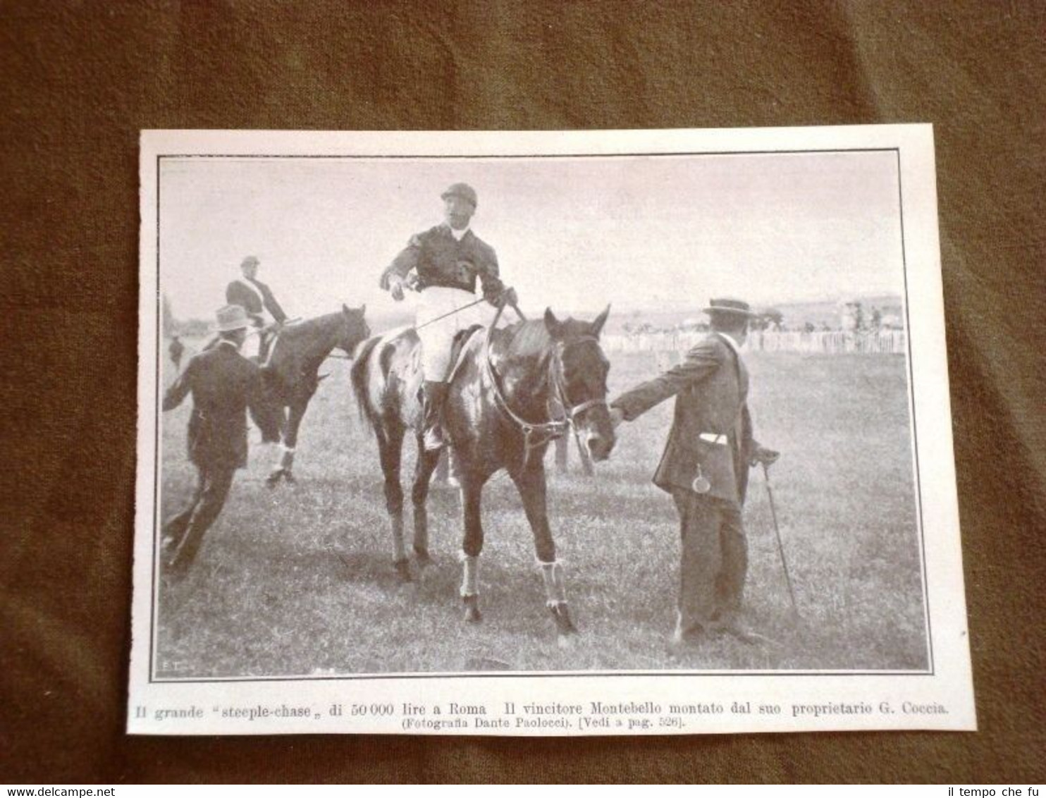 Roma nel 1909 Steele Chase da 50.000 lire Cavallo Montebello …