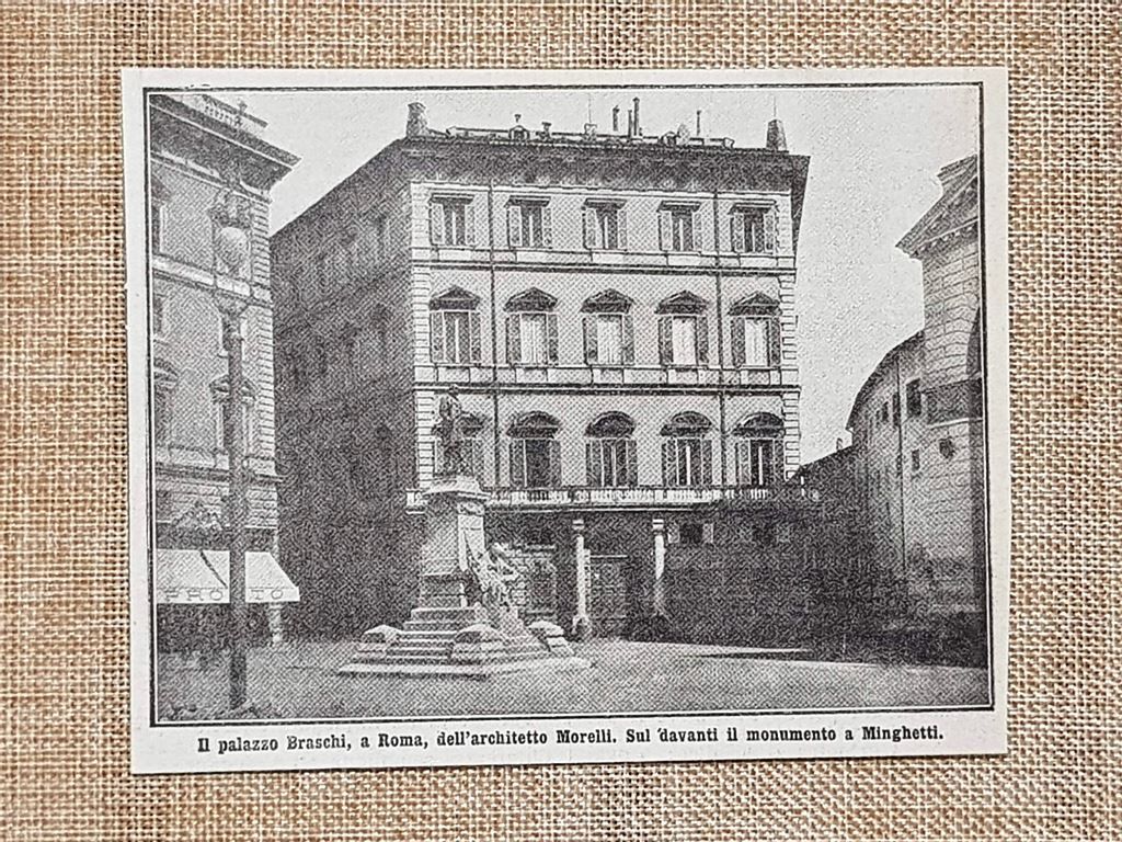 Roma nel 1912 Palazzo Braschi Architetto Morelli Monumento a Minghetti …