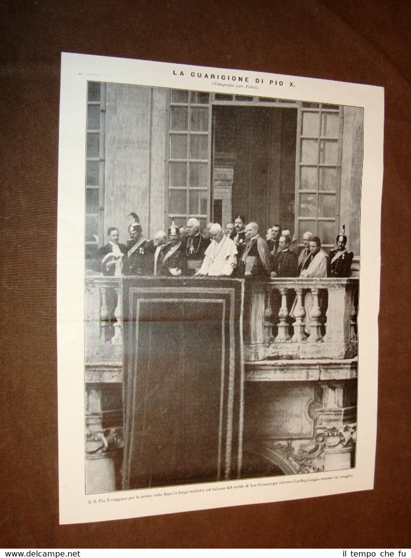 Roma nel 1913 Papa Pio X riappare balcone Cortile San …