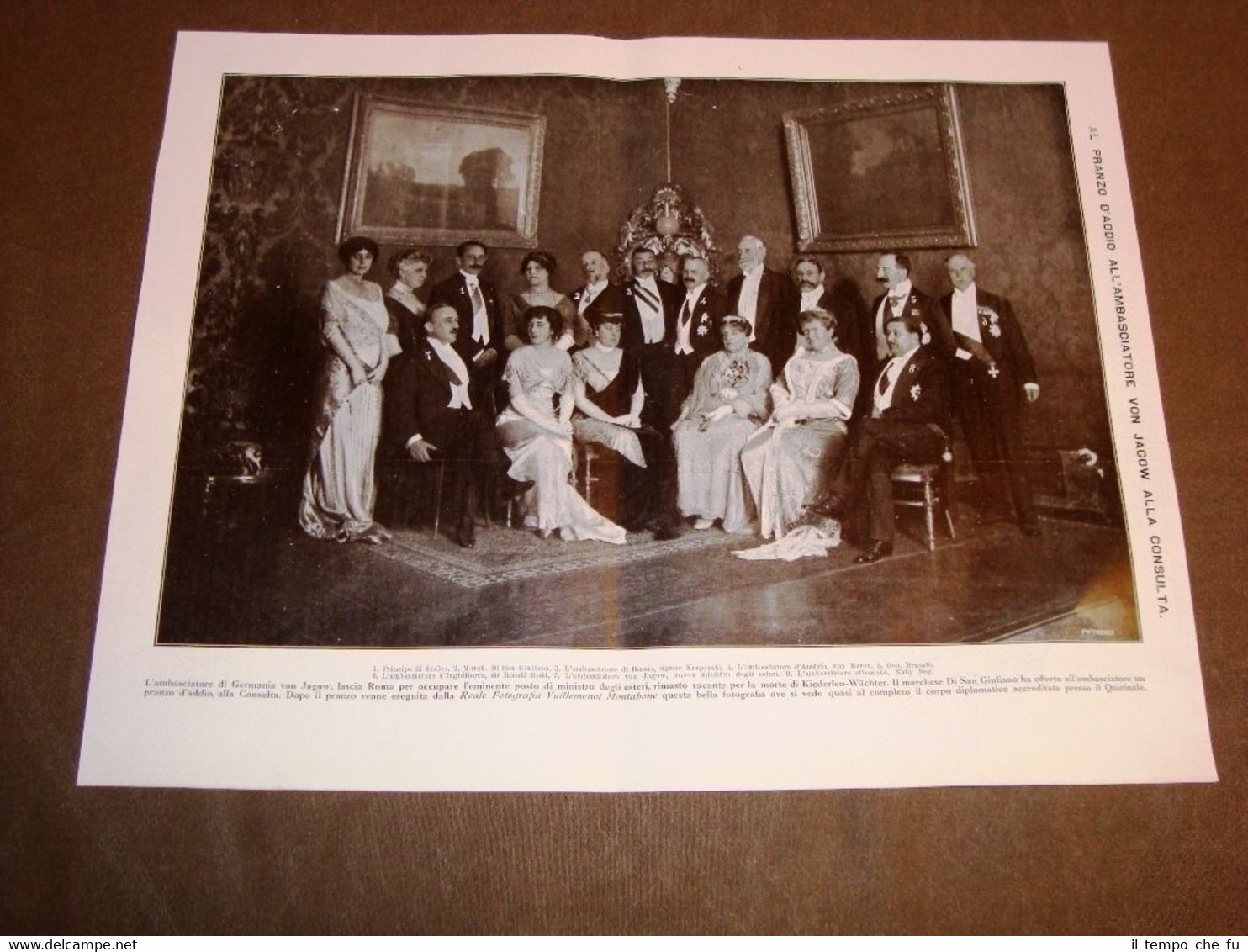 Roma nel 1913 Pranzo del Marchese di San Giuliano all'Ambasciatore …