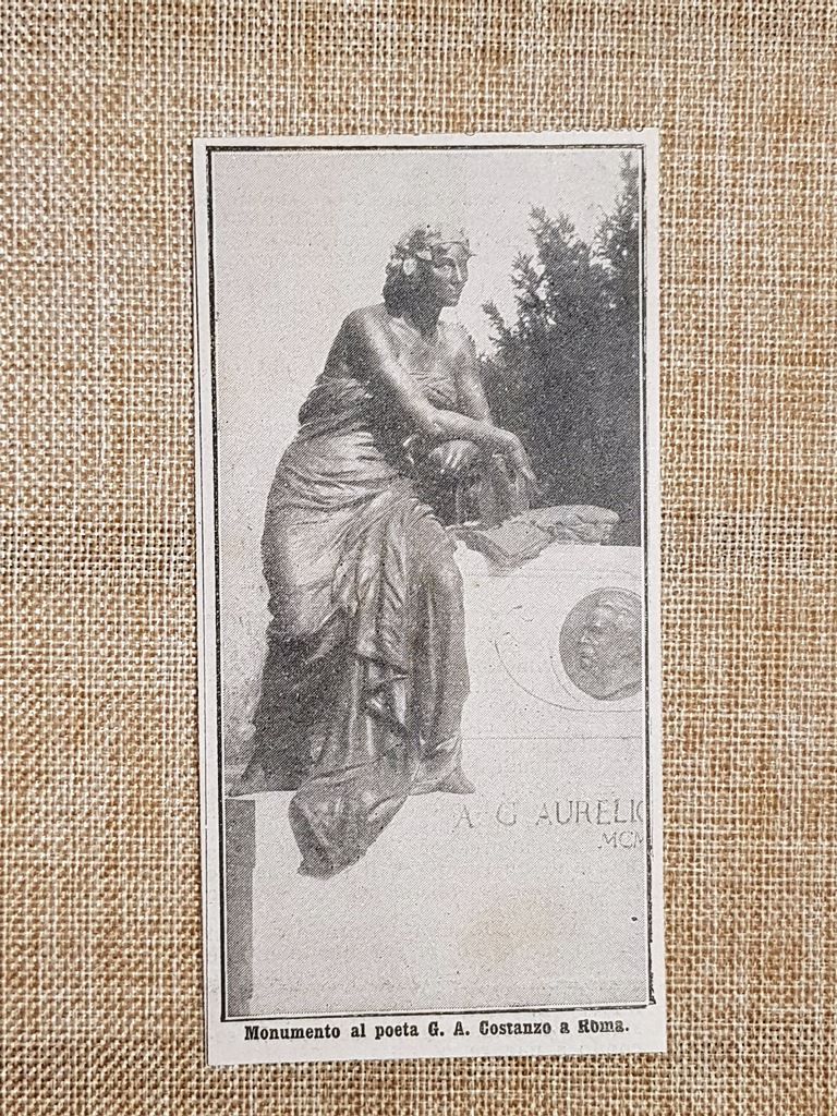 Roma nel 1914 Monumento al poeta G.A. Costanzo Lazio