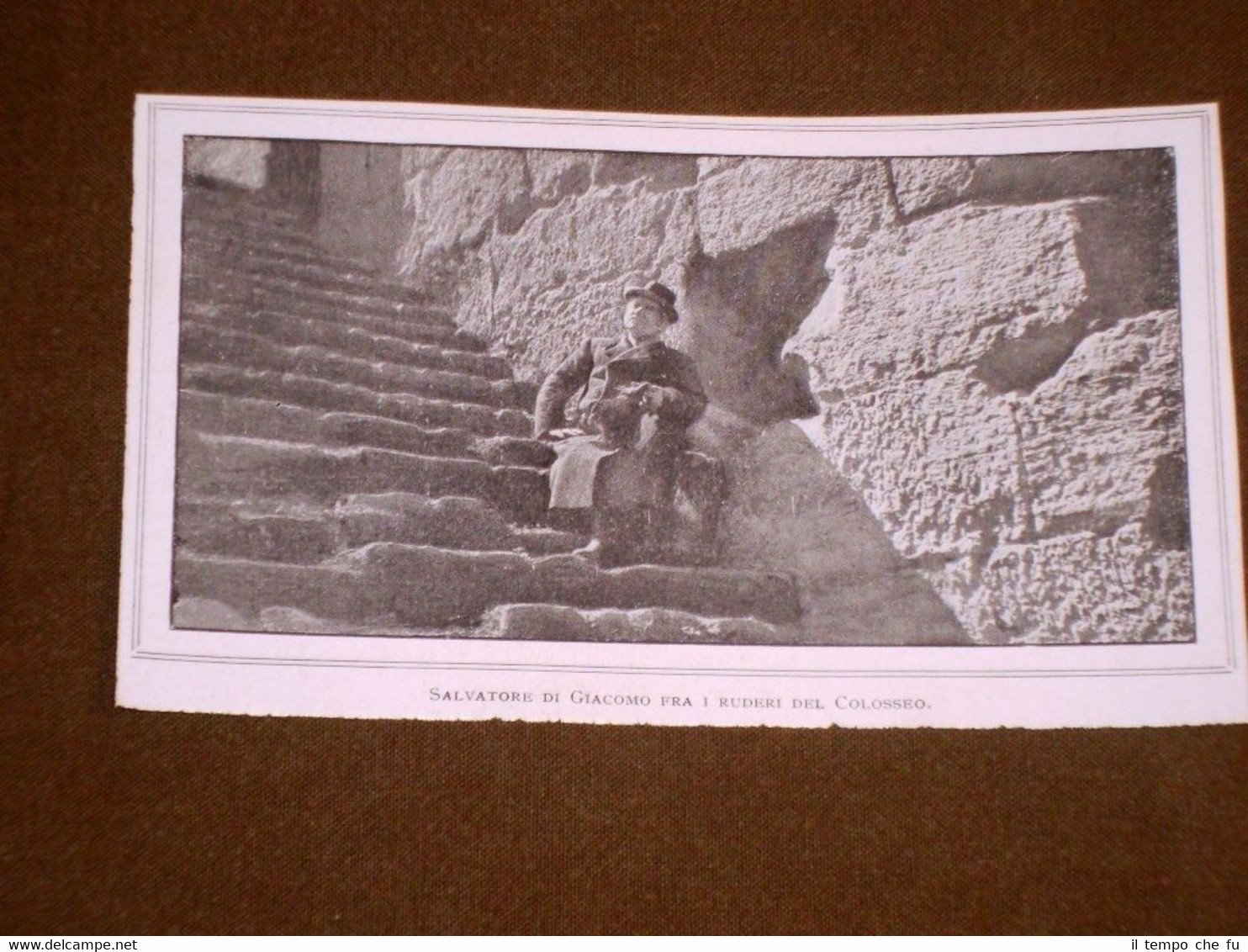 Roma nel 1915 Drammaturgo Salvatore Di Giacomo al Colosseo