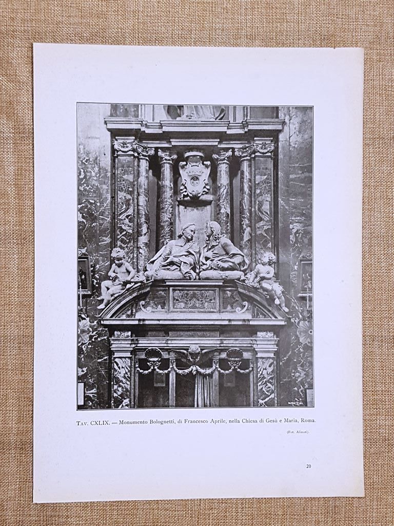 Roma nel 1917 Monumento Bolognetti Francesco Aprile Chiesa di Gesù …