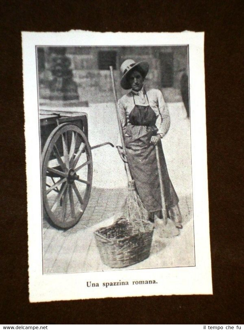 Roma nel 1917 Nettezza Urbana e rifiuti Una Spazzina romana