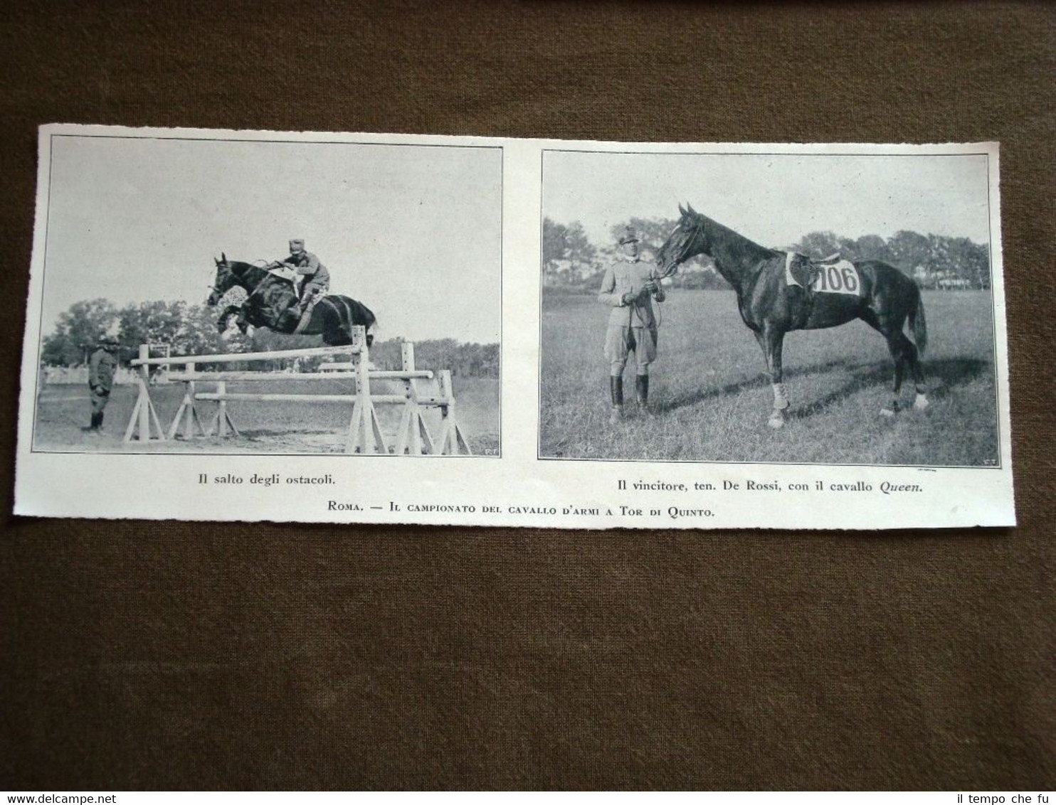Roma nel 1920 Campionato del cavallo d'armi a Tor di …