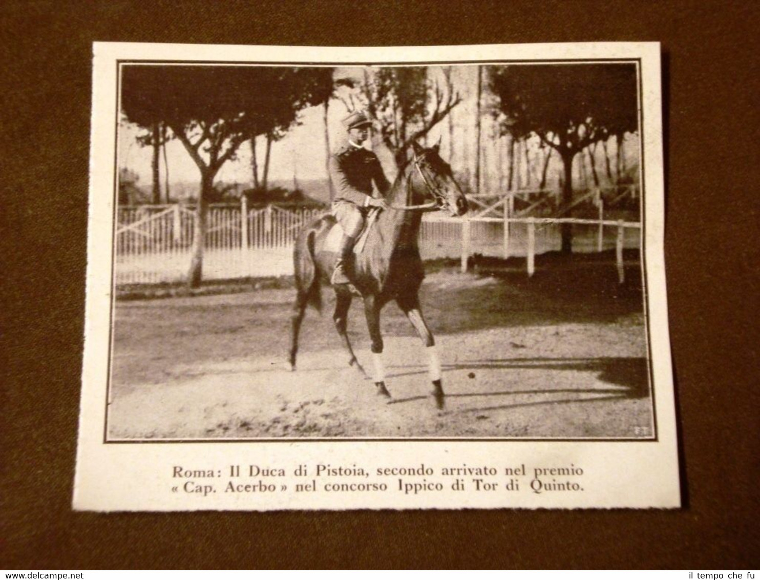 Roma nel 1923 Concorso Ippico di Tor di Quinto Premio …