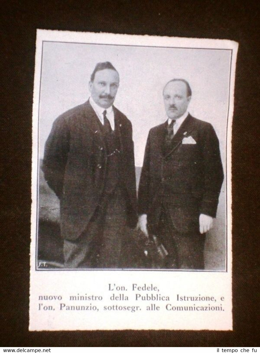 Roma nel 1925 Onorevole Fedele e Onorevole Panunzio