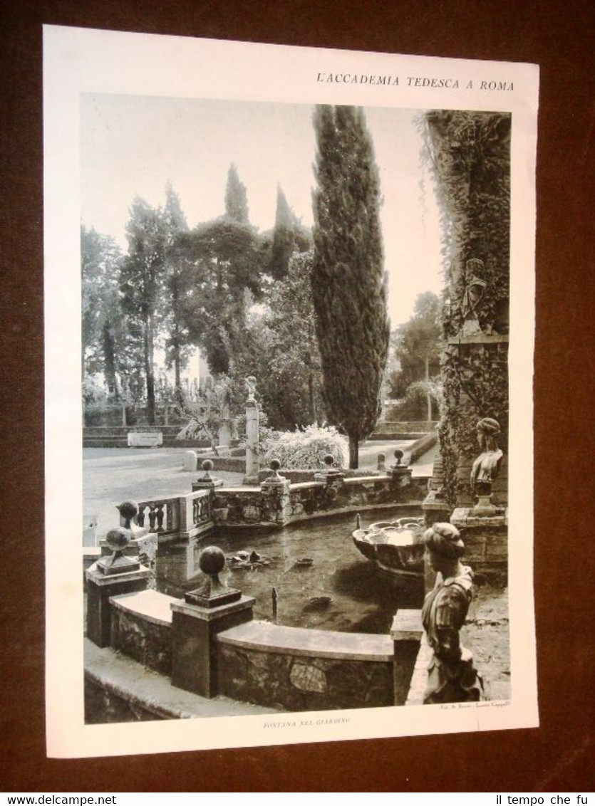 Roma nel 1931 L'Accademia tedesca o di Germania Fontana nel …