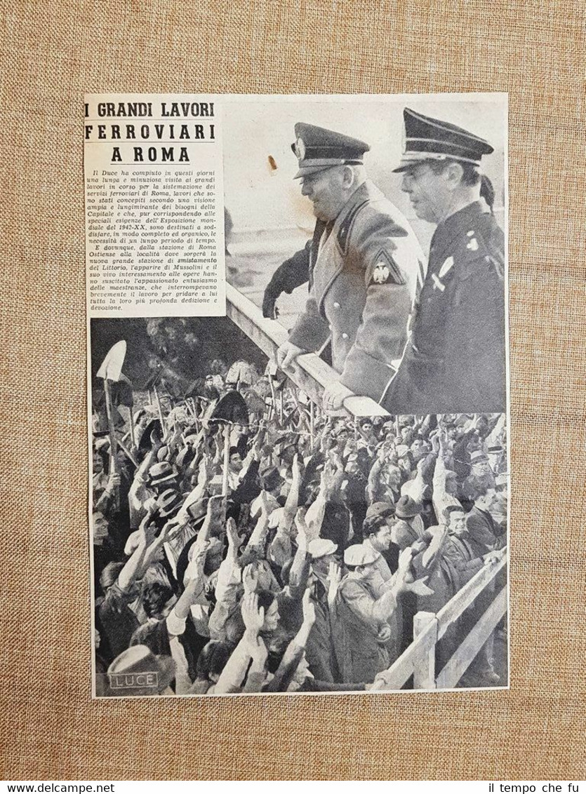 Roma nel 1938 Il Duce Benito Mussolini ai grandi lavori …