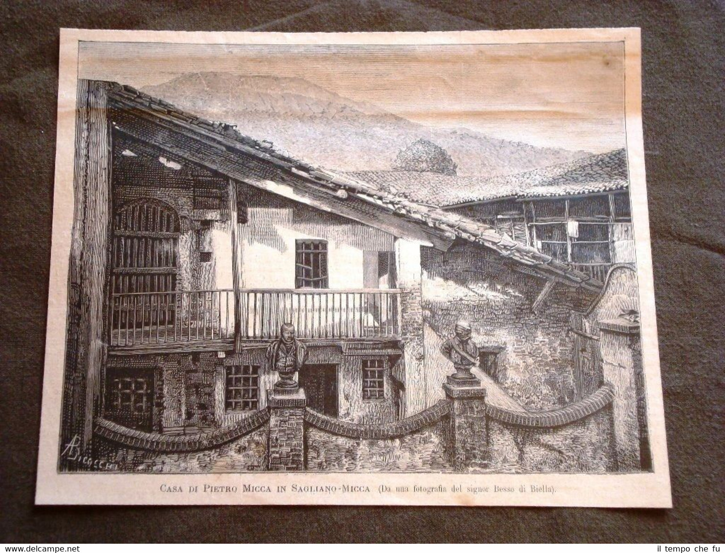 Sagliano - Micca nel 1880 Casa di Piero Micca