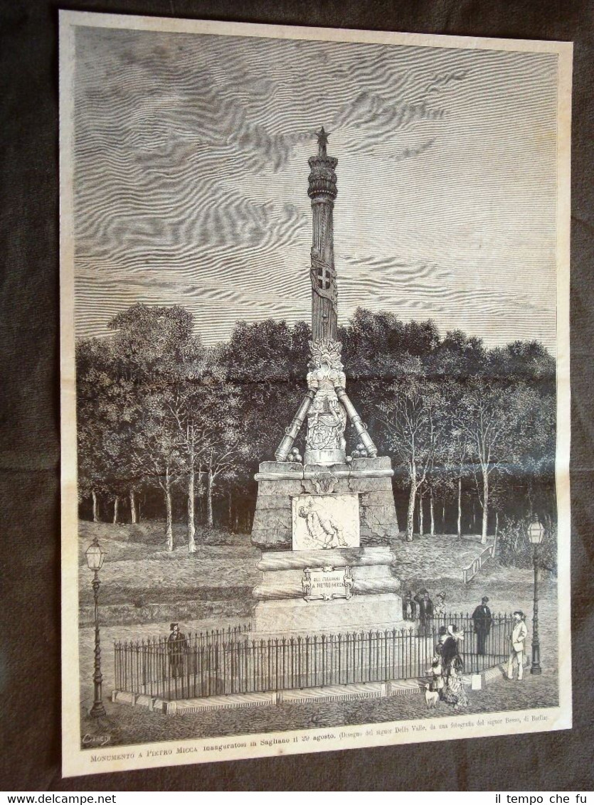 Sagliano 29 agosto 1880 Inaugurazione del monumento a Piero Micca