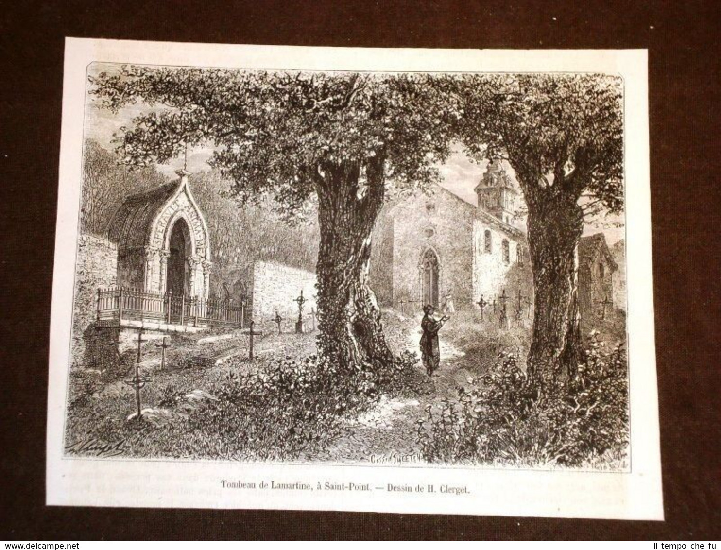 Saint Point nel 1871 La Tomba di Lamartine