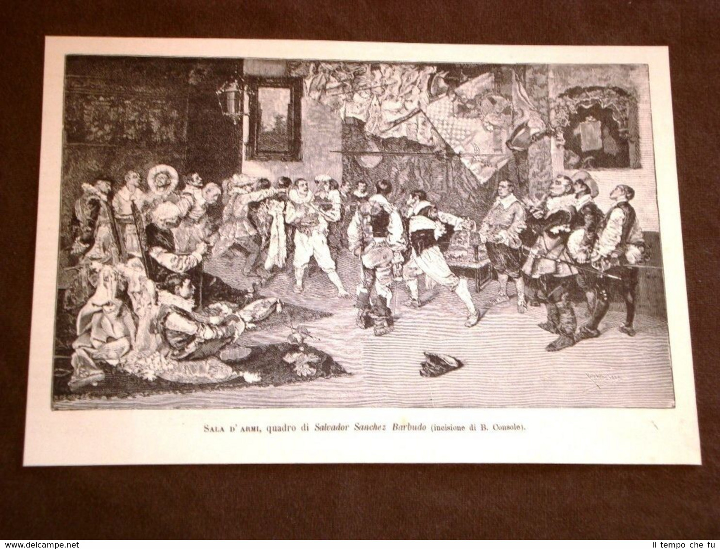 Sala d'armi Quadro del pittore Salvador Sanchez Barbudo del 1888