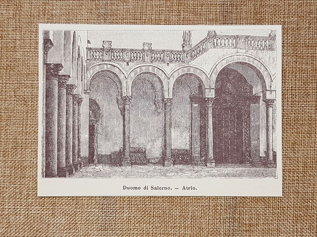 Salerno nell'800 L'atrio del Duomo Campania