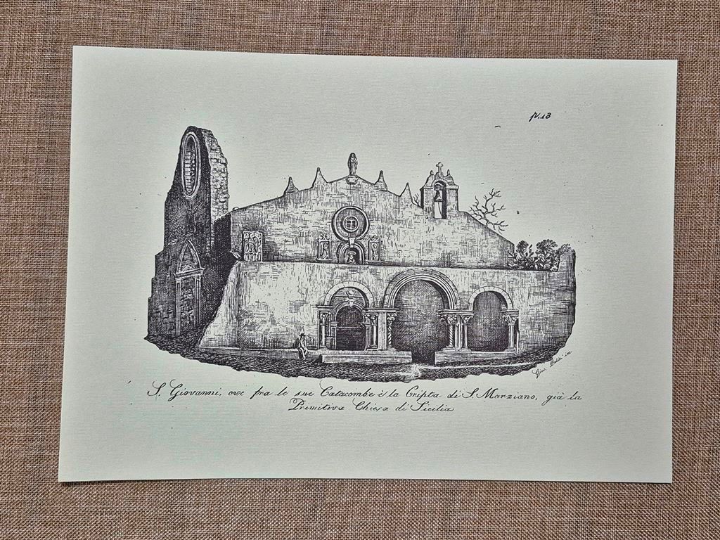San Giovanni Catacombe Cripta S. Marziano Siracusa Tavola G.Politi 1835 …
