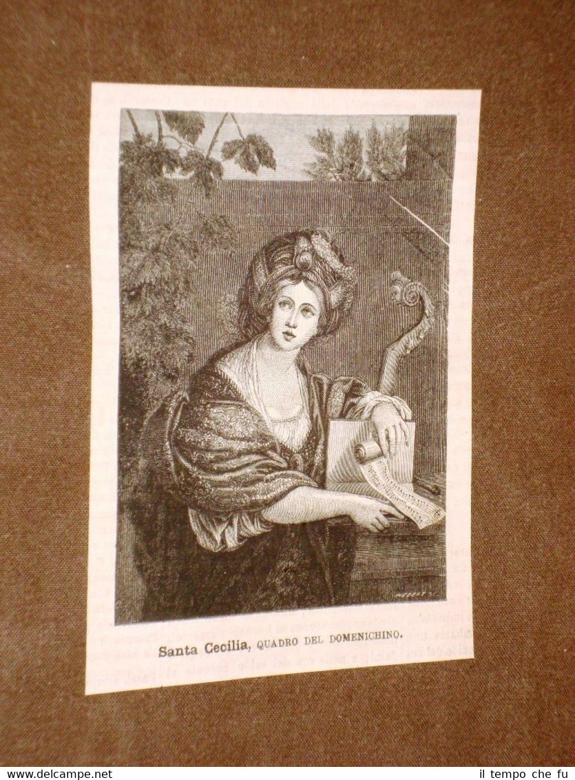 Santa Cecilia Quadro del Domenichino del 1877