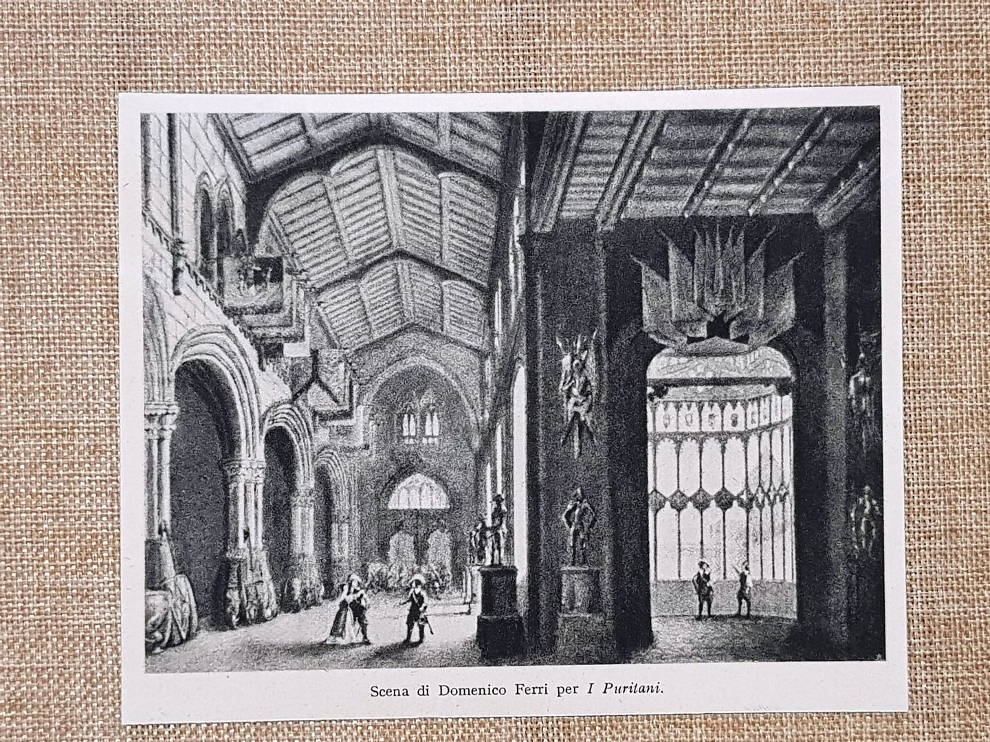 Scenografia Domenico Ferri I Puritani di Bellini Théâtre Italien Parigi …