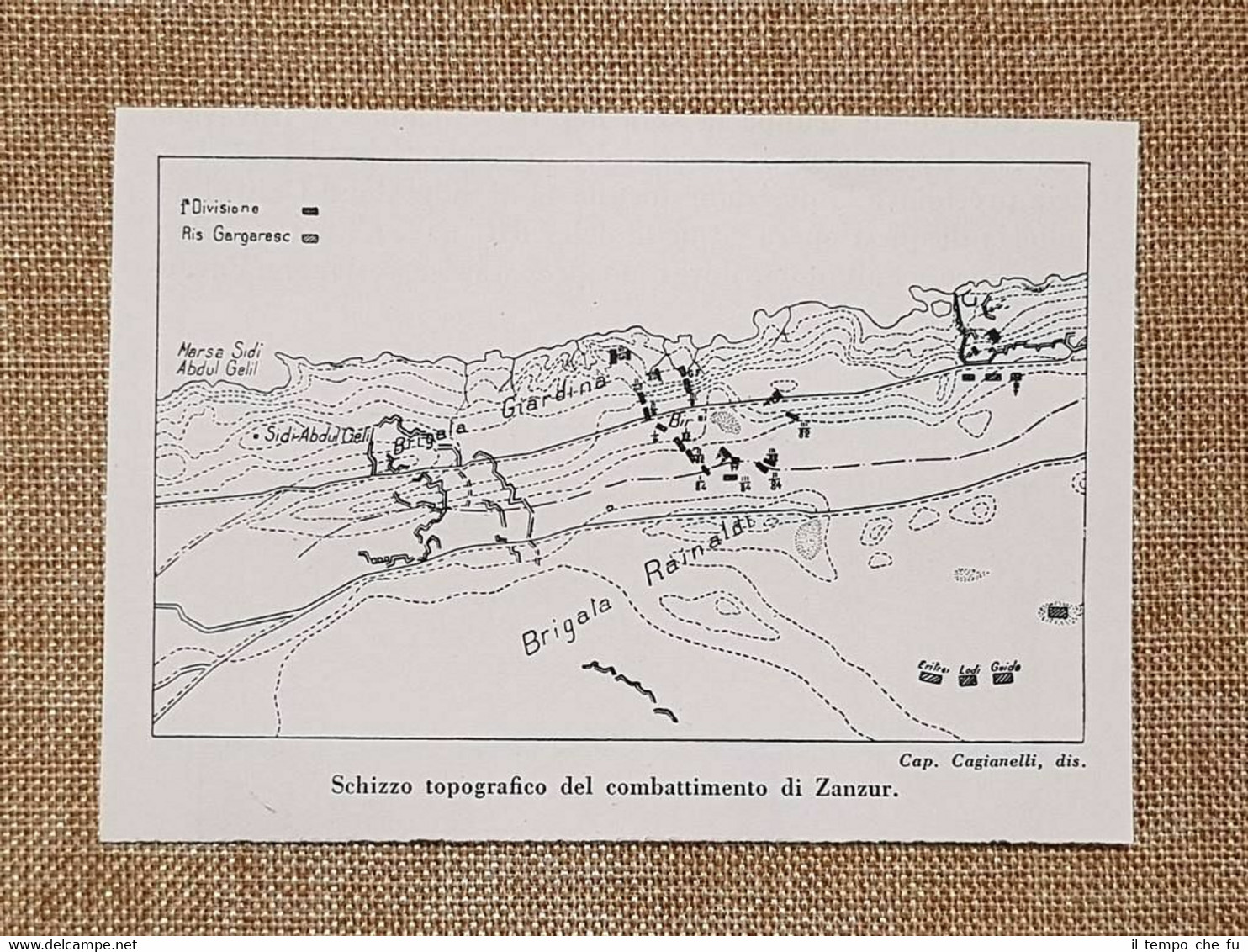Schizzo della Battaglia di Zanzur o Sidi Abdul Jalil 8 …