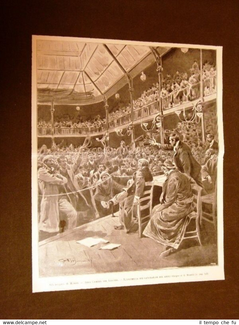 Sciopero a Milano nel 1901 Camera del lavoro Assemblea lavoratori …