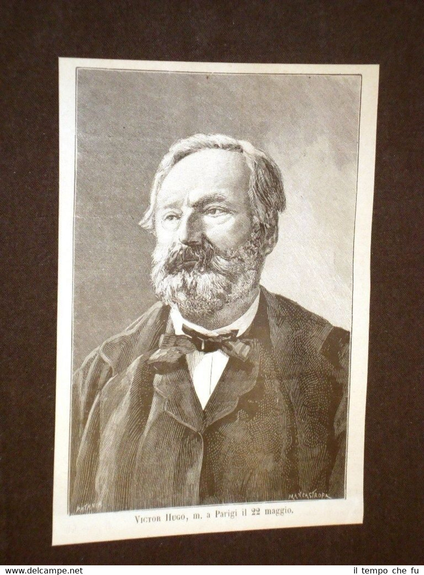 Scrittore Victor-Marie Hugo di Besançon Morto nel 1885