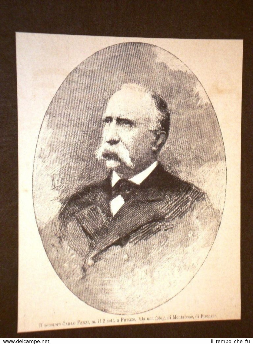 Senatore Carlo Fenzi di Firenze Morto nel 1881