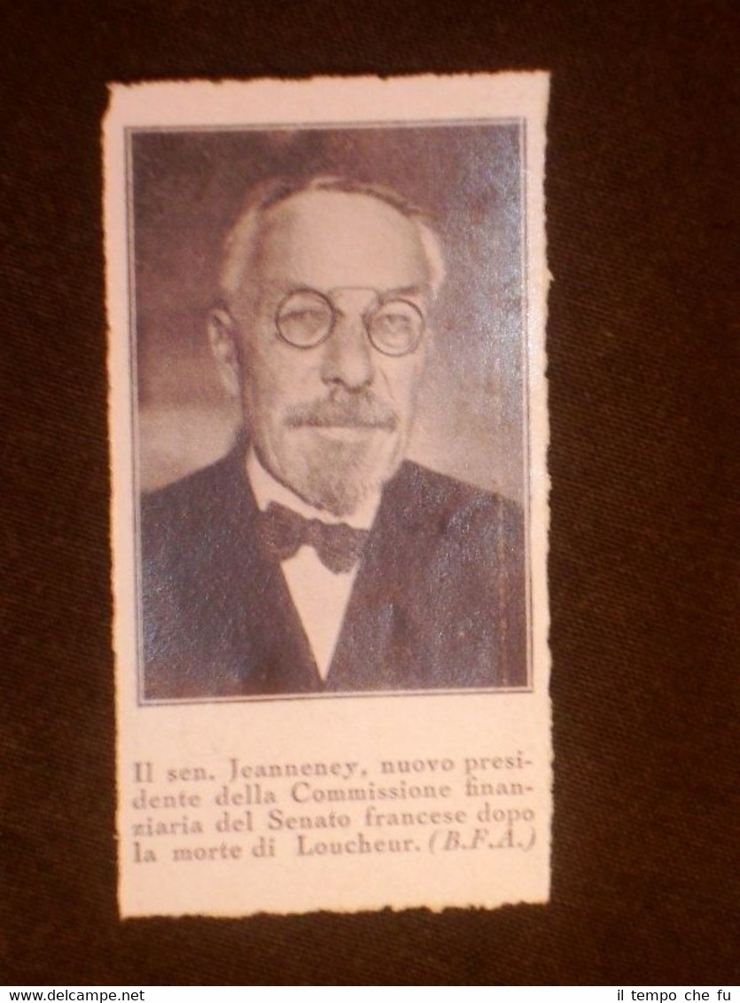 Senatore di Francia Jeanneney nel 1931