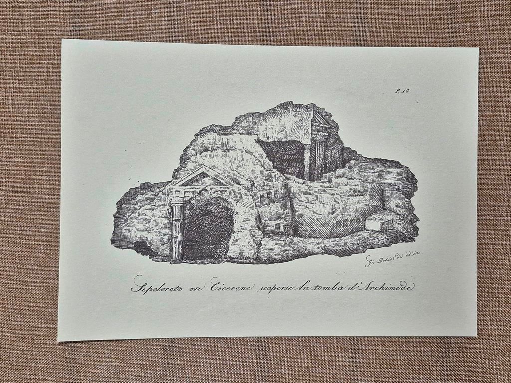Sepolcreto di Siracusa Cicerone tomba Archimede Tavola G. Politi 1835 …