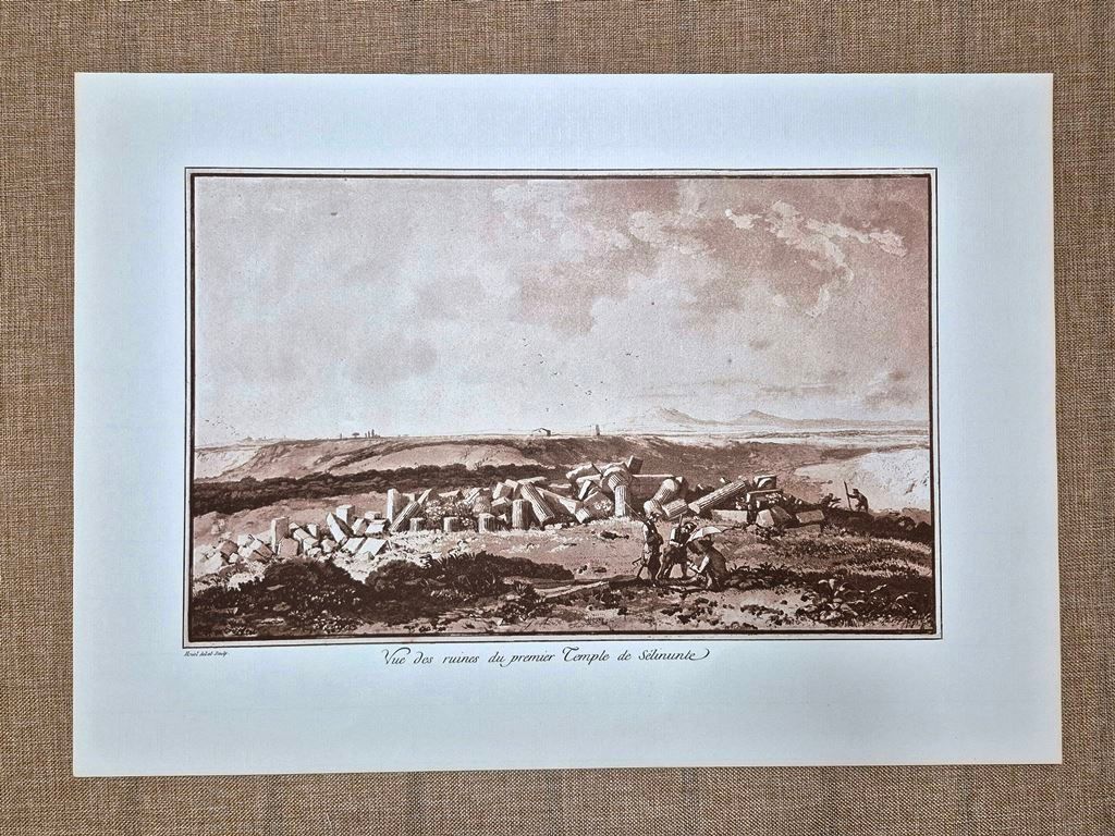 Sicilia rovine primo Tempio Selinunte J. Houel Voyage pittoresque 1782 …