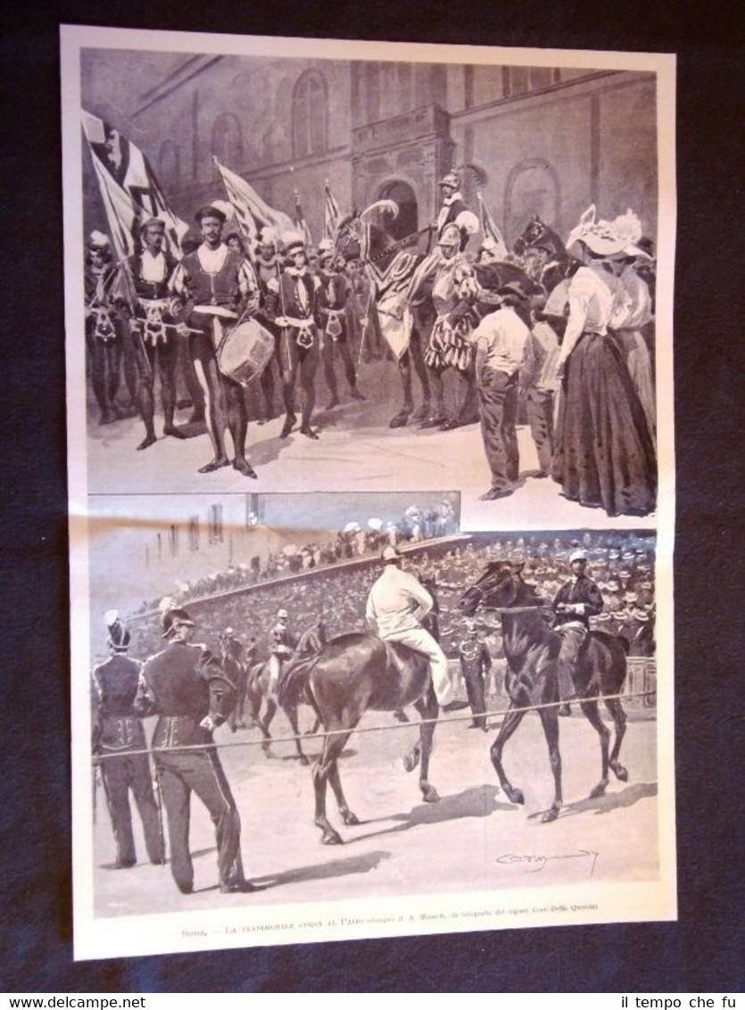 Siena nel 1901 Tradizionale corsa al Palio
