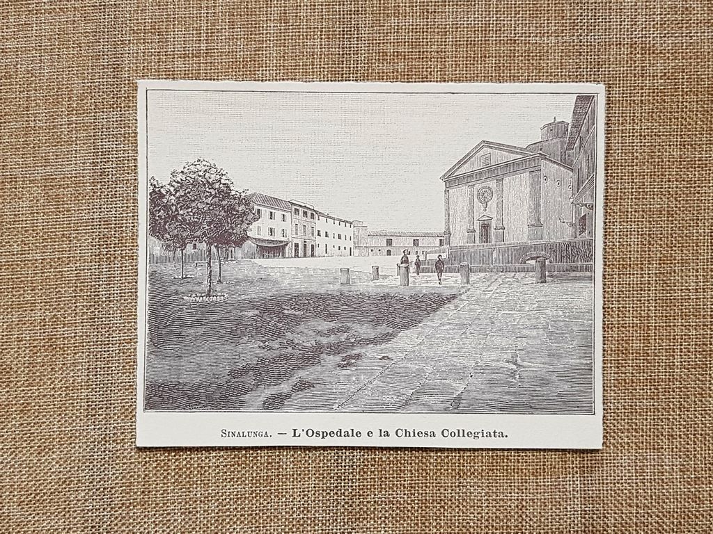 Sinalunga nell'800 Ospedale e Chiesa Collegiata Toscana