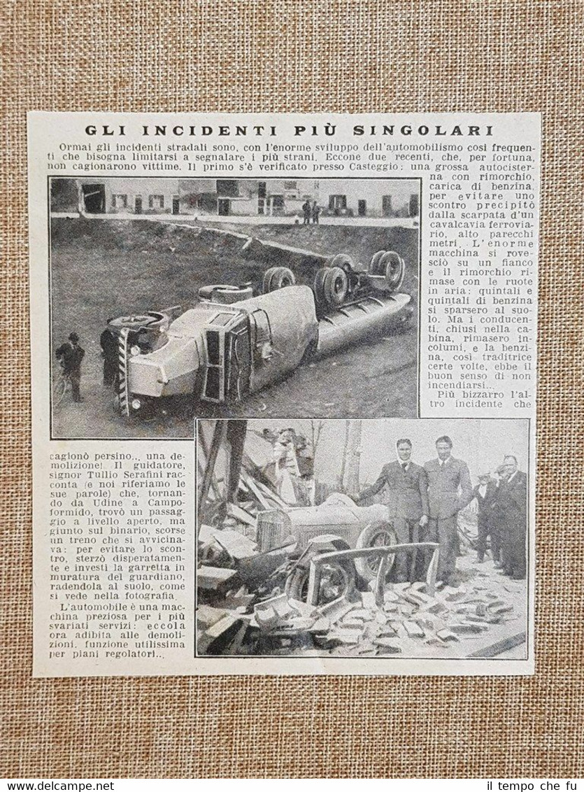 Singolari e strani incidenti nel 1934 A Casteggio e sulla …