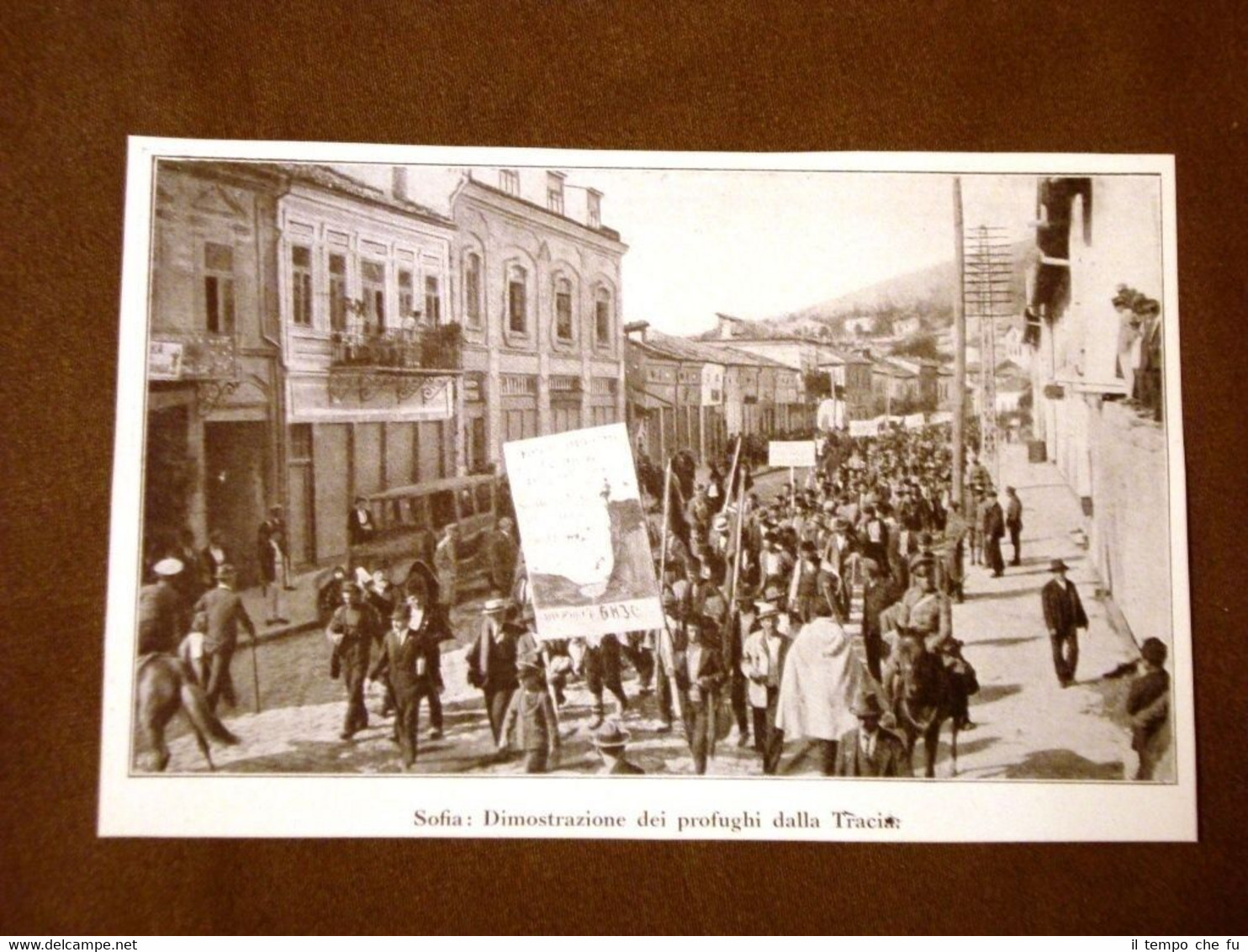 Sofia nel 1923 Dimostrazione dei profughi della Tracia Bulgaria