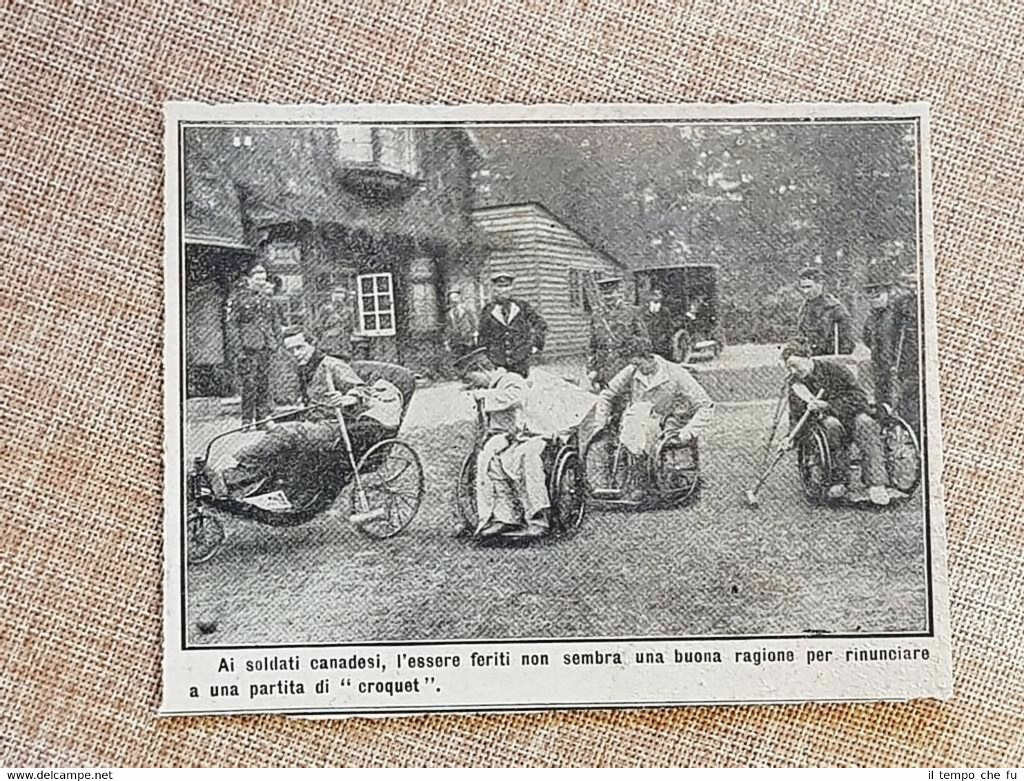 Soldati del Canada feriti che giocano Cricket nel 1917 WW1 …