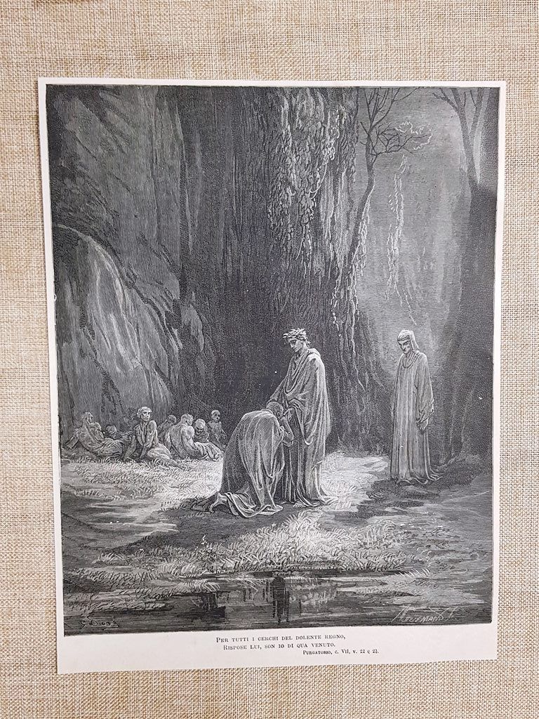 Sordello di Mantova Divina Commedia Purgatorio Incisione Gustave Doré del …