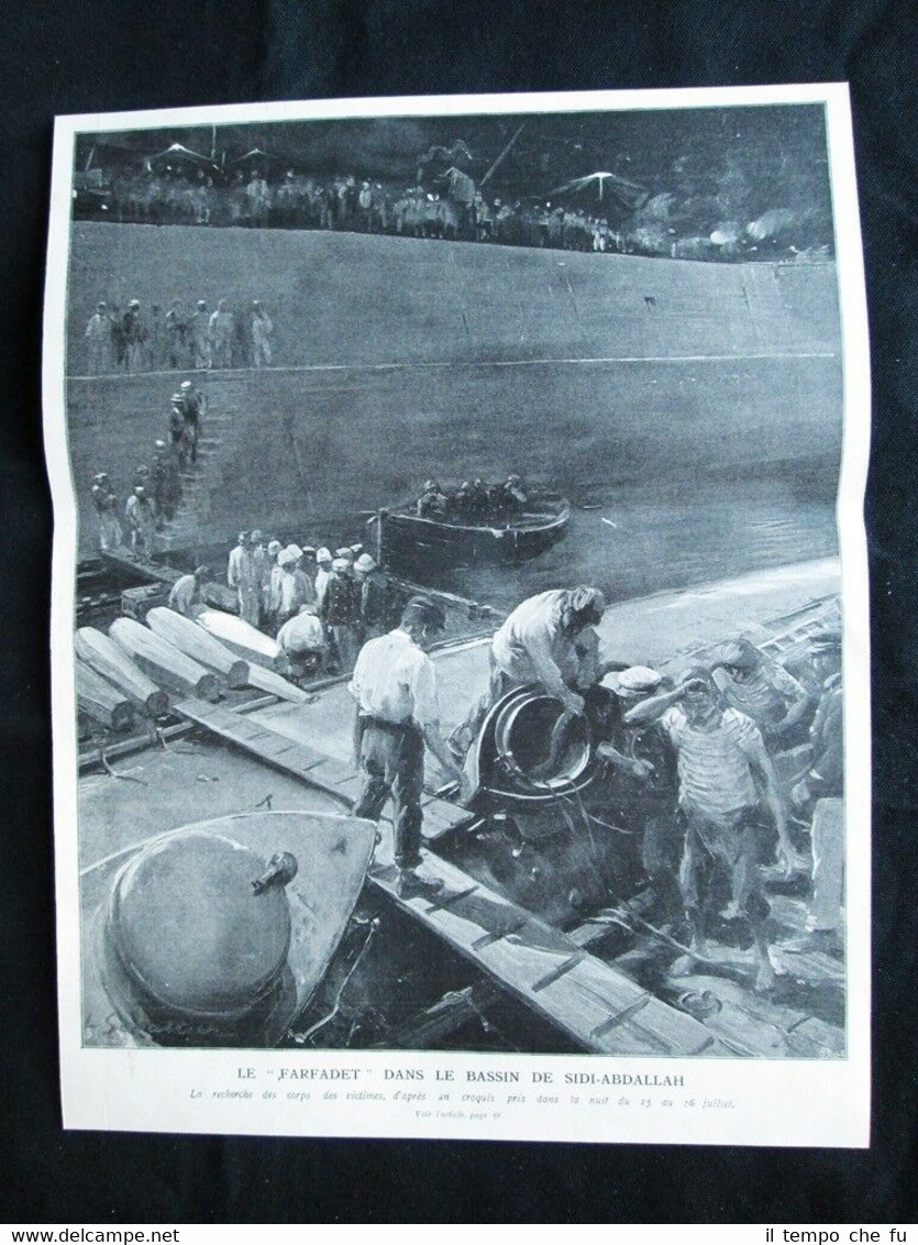 Sottomarino Farfadet nel bacino di Sidi-Abdallah, in Marocco Stampa del …