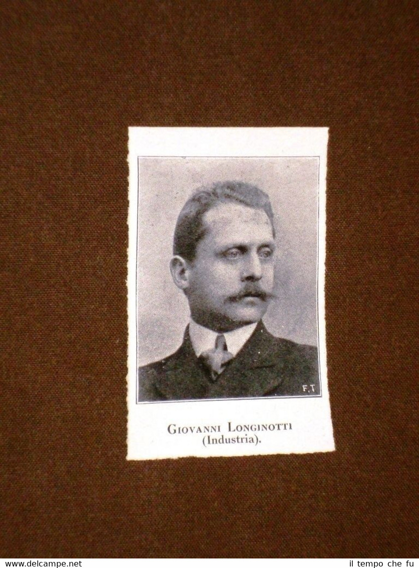 Sottosegretario all'industria nel 1920 Giovanni Longinotti