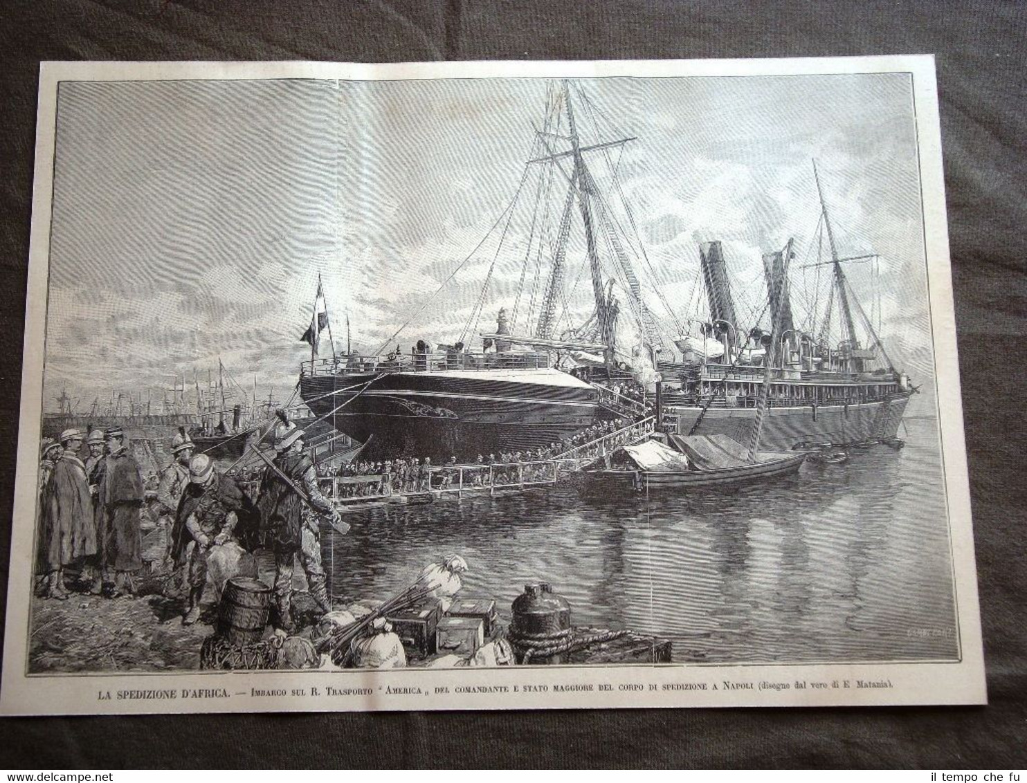 Spedizione d'Italia in Africa nel 1887 Napoli Imbarco Comandante Stato …