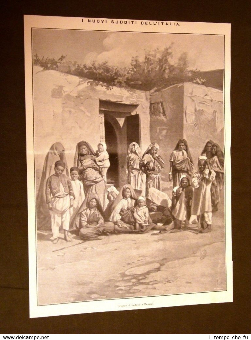 Spedizione d'Italia in Libia nel 1911 Beduini di Bengasi Tripolitania …