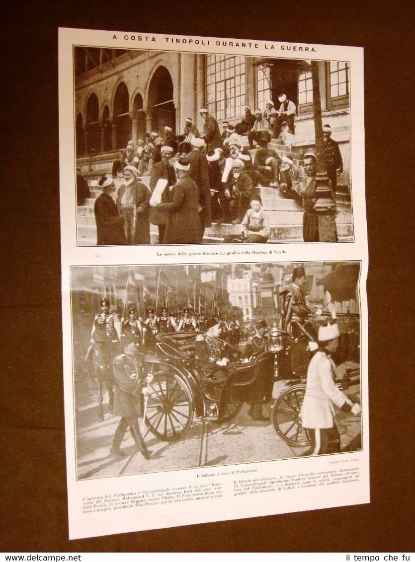 Spedizione dell'Italia in Libia nel 1911 Costantinopoli Moschea Valeda Sultano