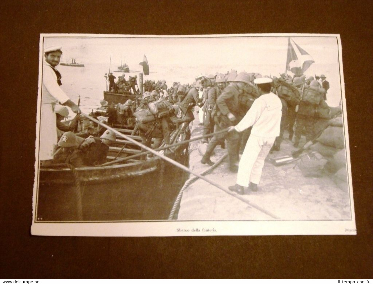 Spedizione dell'Italia Libia nel 1911 Sbarco della Fanteria a Tripoli …