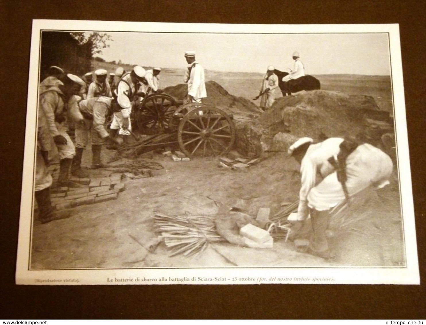 Spedizione Italia Tripolitania Libia nel 1911 Batterie Battaglia Sciara Sciat