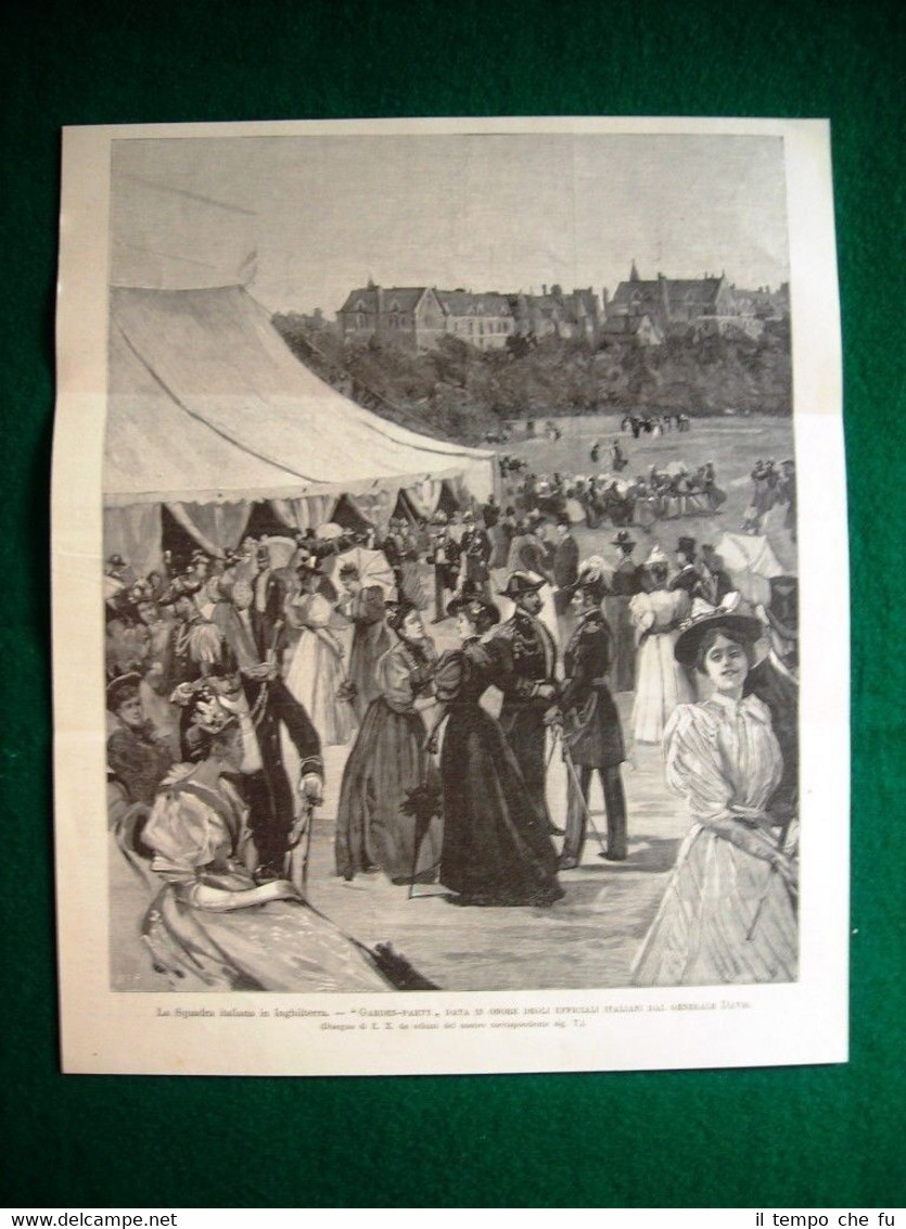 Squadra italiana in Inghilterra 1895 - Garden-party