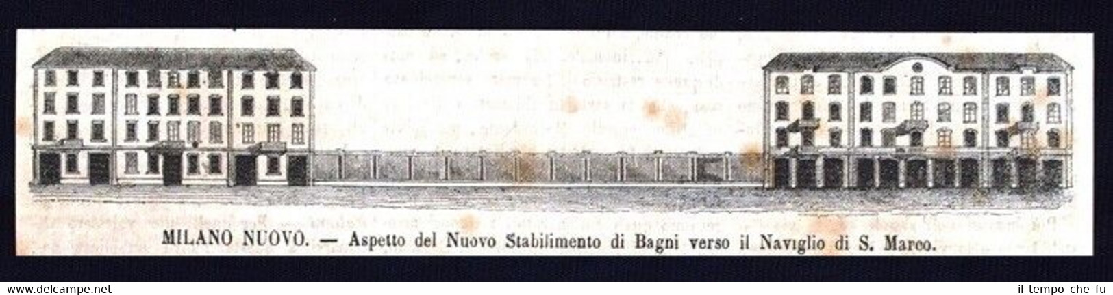 Stabilimento di Bagni verso il Naviglio di San Marco, Milano …
