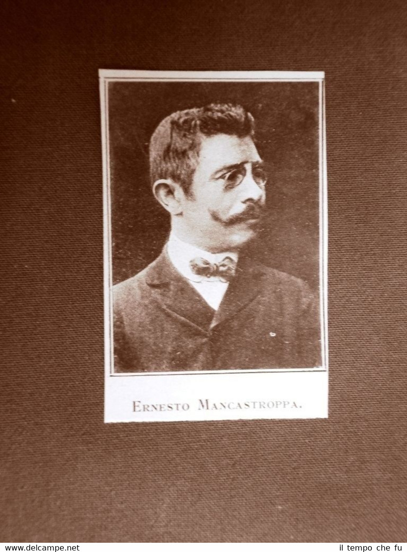 Stampa 1923 Ernesto Mancastroppa Collaboratore Rivista Illustrazione Italiana
